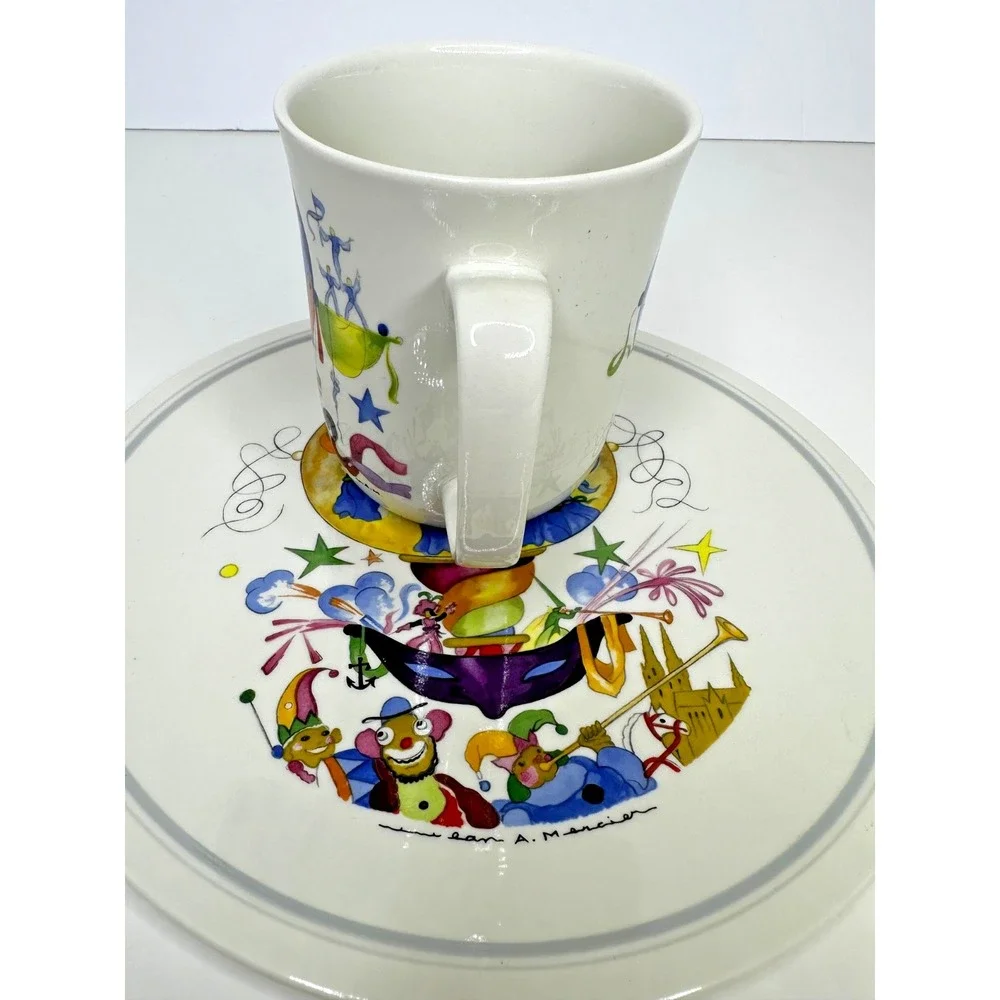 Villeroy Bosch Le Balloon China Salad Plate Mug Cup  Jean Mercier Luxembourg